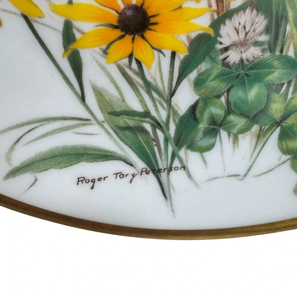 Roger Tory Peterson Bobolink Limoges Porcelain Plate 24kt Gold Trim 1981